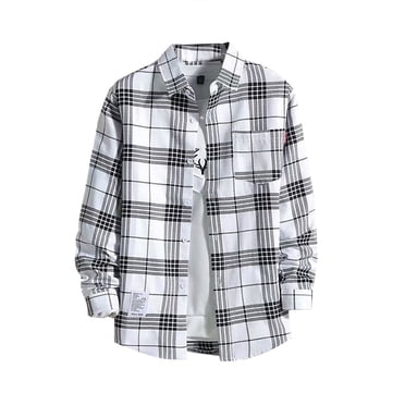 Men's Plaid Checked Blazer - Lightweight 2 Button Sport Coat For Business & Casual