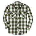 thumbnail image 1 of Men's Button Down Regular Fit Long Sleeve Plaid Flannel Casual Shirts, 1 of 4
