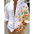 thumbnail image 1 of Men's Button Down Shirts Long Sleeve Cotton Summer Beach Wear for Men Multicolor XL, 1 of 6
