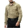 thumbnail image 1 of Men's Button Down Shirts Long Sleeve Work Travel Shirt Quick Dry Tactical Shirt with Pockets Breathable for Fishing Hiking, 1 of 6