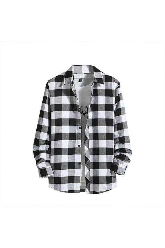 Men's Button Down Shirts Print Fall Winter Long Sleeve Single Striped With Lapel Casual Mens Shirt Grey XXXXL