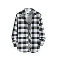 thumbnail image 1 of Men's Button Down Shirts Print Fall Winter Long Sleeve Single Striped With Lapel Casual Mens Shirt Grey XXXXXL, 1 of 3