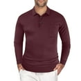 thumbnail image 1 of Men's Button Lapel Sweater Warm Pullover Casual Slim Knitted Sweater With Pocket, 1 of 2