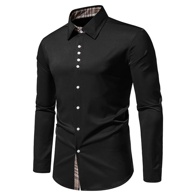 Men's Button Down Shirts Long Sleeve Formal,Dress Shirts for Men Designer Casual Button Down Shirts Long Sleeve Mens Dress Shirts Party Shirts Club Shirt