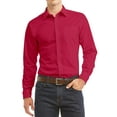 thumbnail image 1 of Men's Button Up Long Sleeve Regular Fit Collared Lightweight Classic Business Dress Shirt, 1 of 2