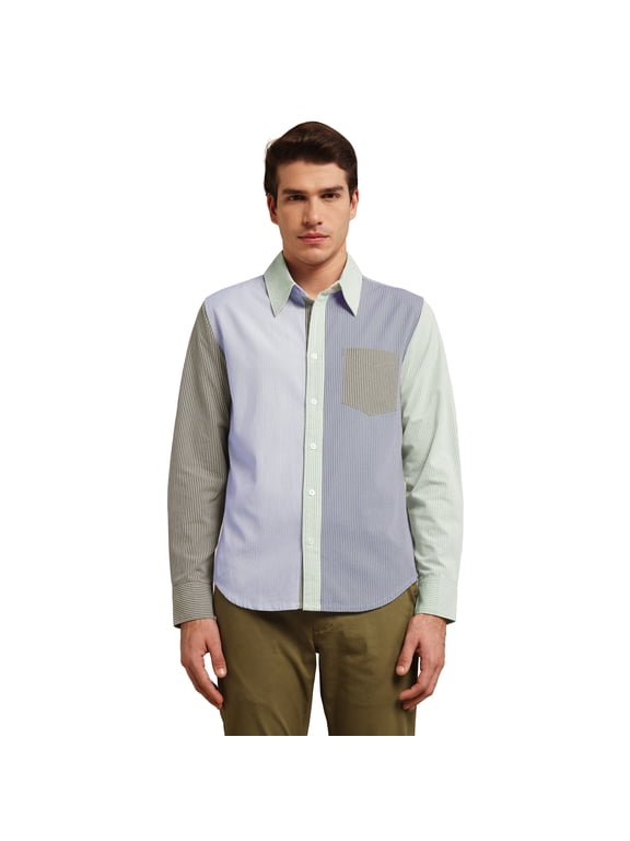 Men's Button up Shirt - Multicolor Stripe - S