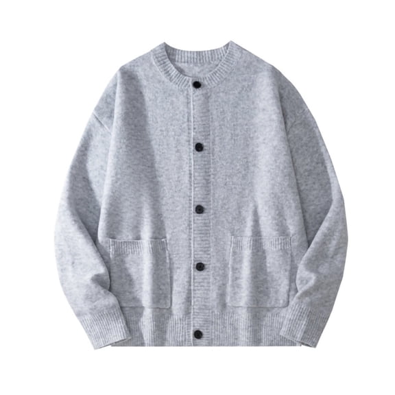 Men's Buttons Cardigan Loose Sweater Casual Jacket Jumper Open Front Top &Christmas Tshirts