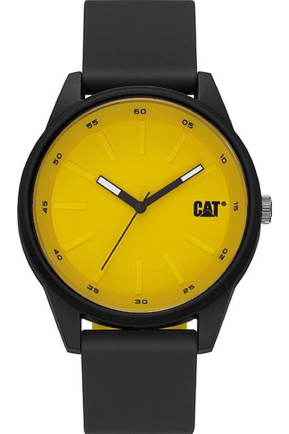 Men's CAT Caterpillar Analog 42mm Black and Yellow Watch LJ16021721