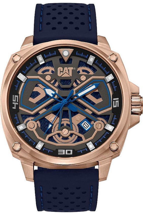 Men's CAT Caterpillar Tokyo Rose Gold Skeleton Dial Watch AJ19121126