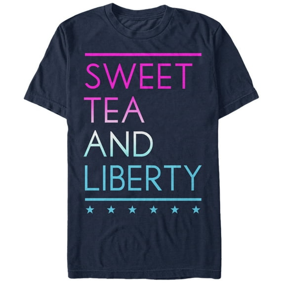 Men's CHIN UP 4th of July Sweet Tea and Liberty Graphic Tee Navy Blue Small