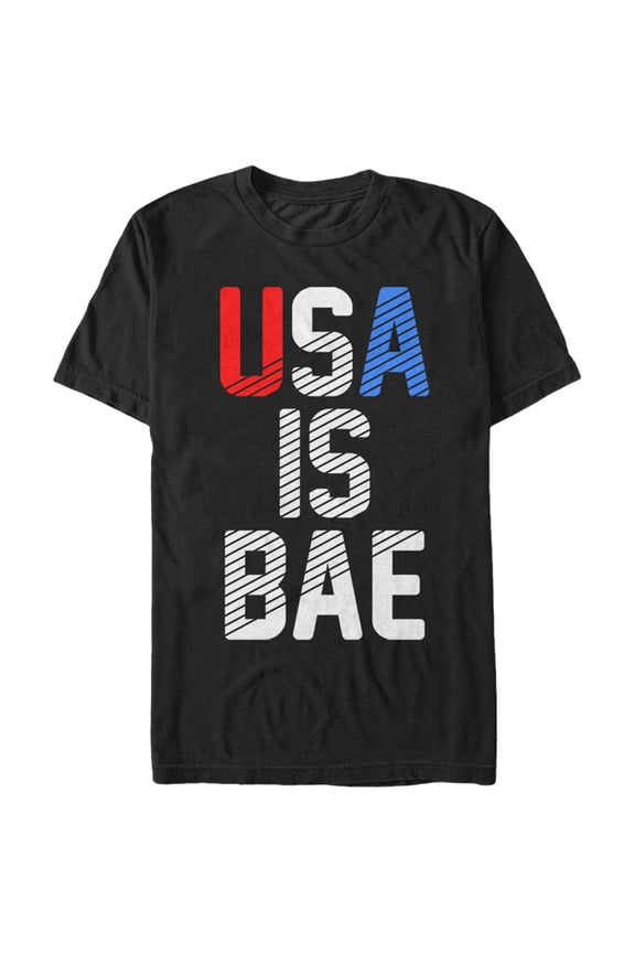 Men's CHIN UP 4th of July USA is BAE  Graphic Tee Black Small