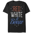 thumbnail image 1 of Men's CHIN UP 4th of July and Booze  Graphic Tee Black Medium, 1 of 4