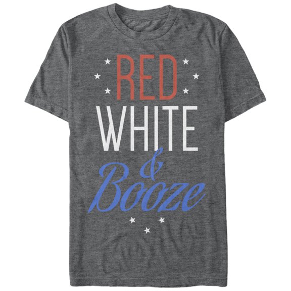 Men's CHIN UP 4th of July and Booze Graphic Tee Charcoal Heather X Large