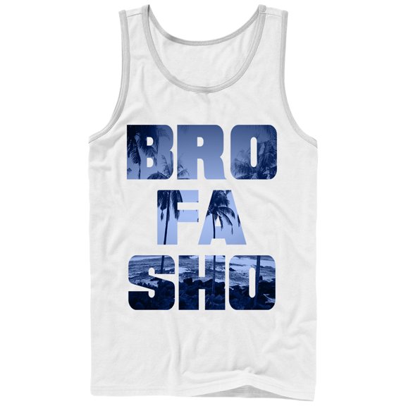 Men's CHIN UP Bro Fa Sho Tank Top White Small