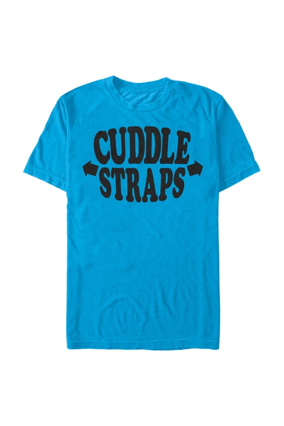 Men's CHIN UP Cuddle Strap Arms Graphic Tee Turquoise Large