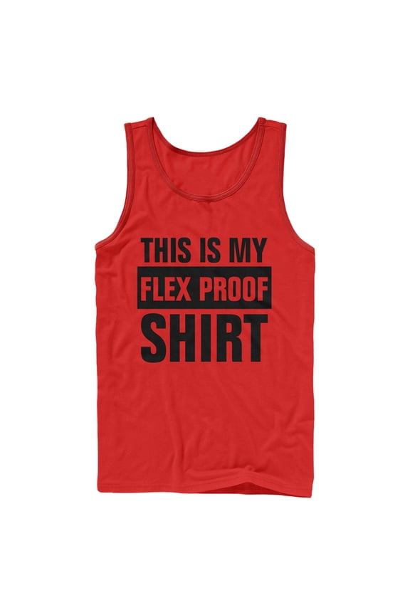 Men's CHIN UP Flex Proof  Tank Top Red 2X Large