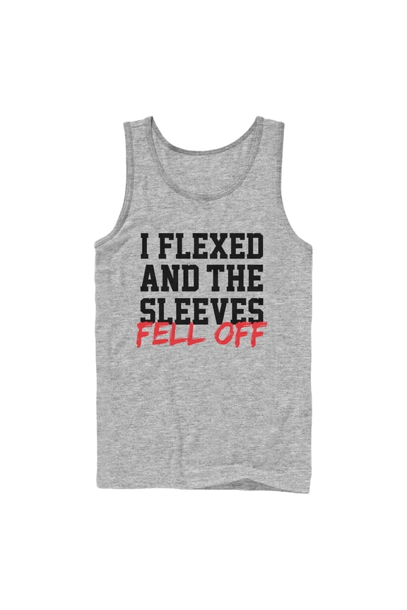 Men's CHIN UP Flex Your Sleeves Off  Tank Top Athletic Heather 2X Large