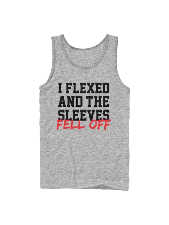 Men's CHIN UP Flex Your Sleeves Off Tank Top Athletic Heather Large