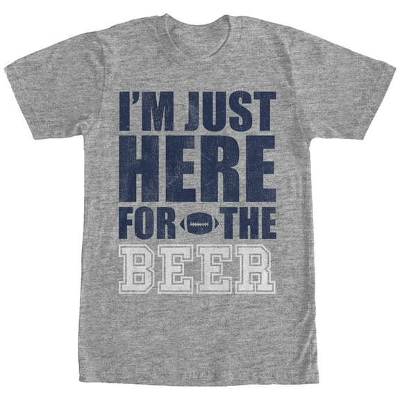 Men's CHIN UP Football Here for the Beer Graphic Tee Athletic Heather 2X Large