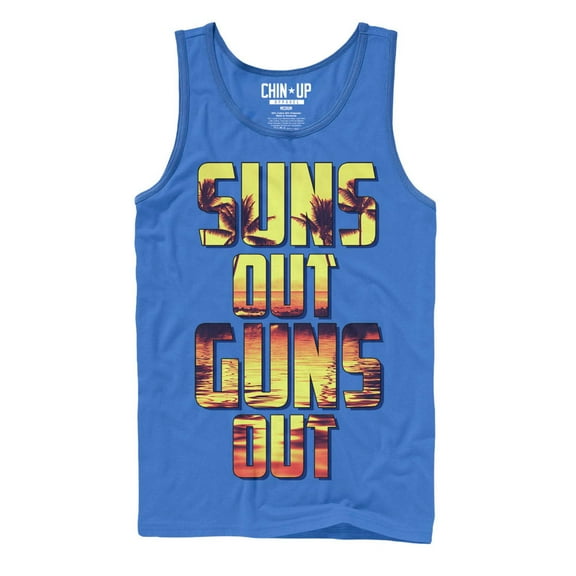 Men's CHIN UP Guns Out Tank Top Royal X Large