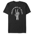 thumbnail image 1 of Men's CHIN UP Halloween Creepin' Real Skeleton  Graphic Tee Black 2X Large, 1 of 5