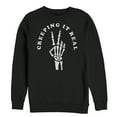 thumbnail image 1 of Men's CHIN UP Halloween Creepin' Real Skeleton  Sweatshirt Black 2X Large, 1 of 3
