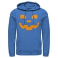 thumbnail image 1 of Men's CHIN UP Halloween Jack o' Lantern Face  Pull Over Hoodie Royal Blue 3X Large, 1 of 4