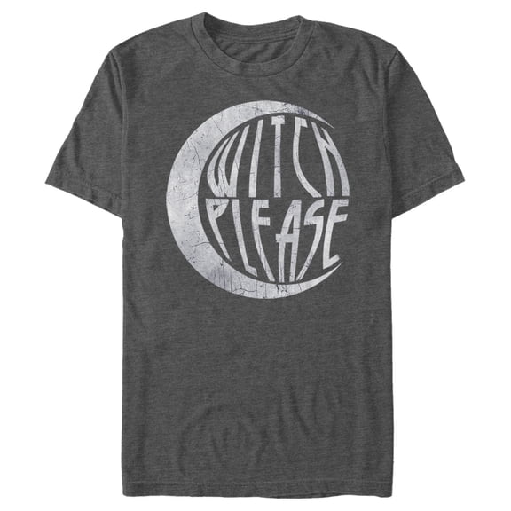 Men's CHIN UP Halloween Witch Please Graphic Tee Charcoal Heather X Large