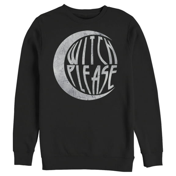 Men's CHIN UP Halloween Witch Please  Sweatshirt Black 2X Large