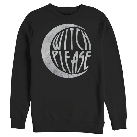 Men's CHIN UP Halloween Witch Please Sweatshirt Black Large