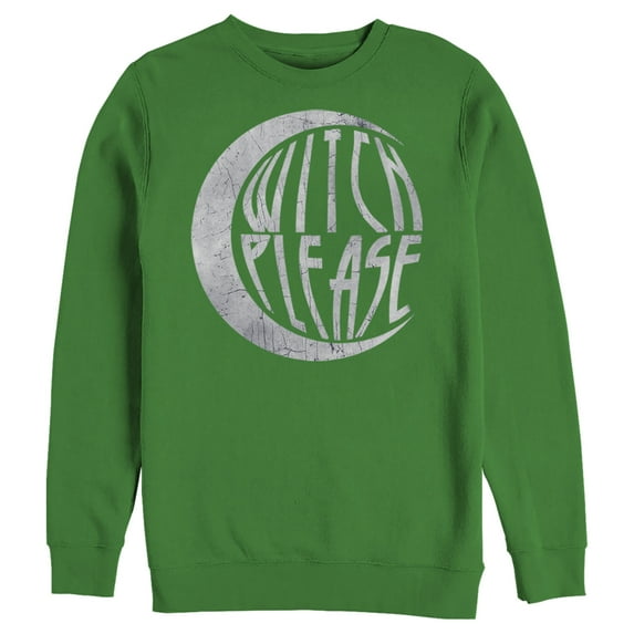 Men's CHIN UP Halloween Witch Please Sweatshirt Kelly Green 2X Large