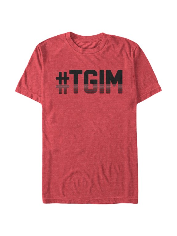 Men's CHIN UP Hashtag TGIM Graphic Tee Red Heather Large