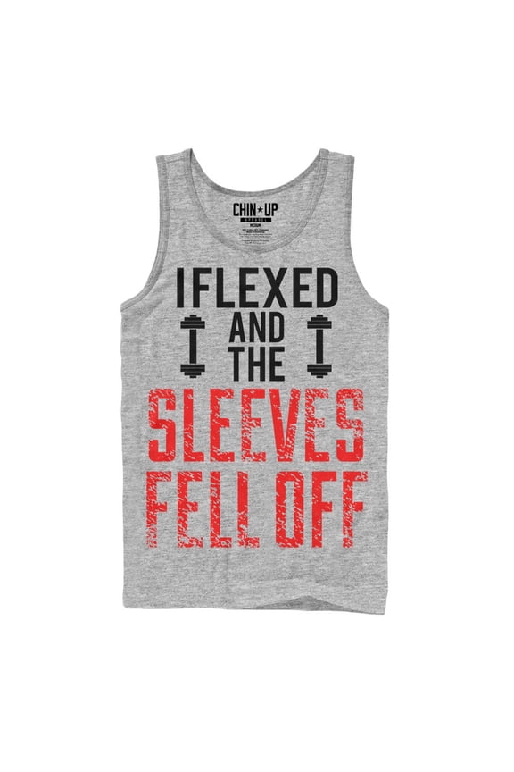 Men's CHIN UP I Flexed Tank Top Athletic Heather Large