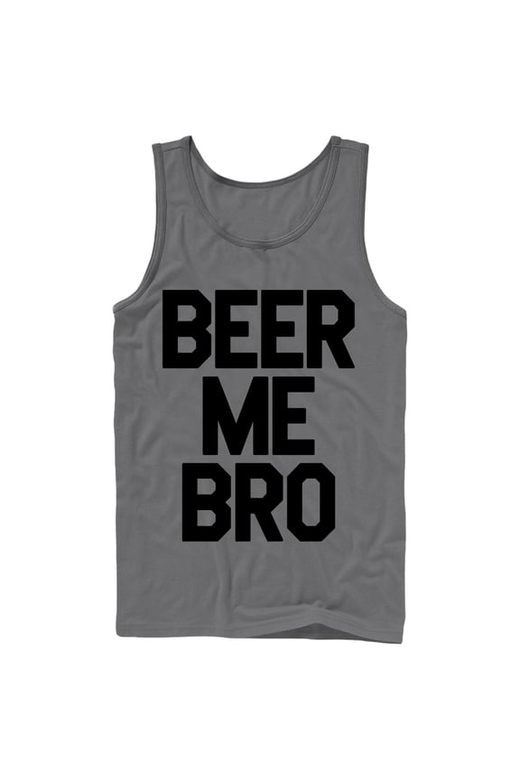Men's CHIN UP Me Bro Tank Top Charcoal X Large