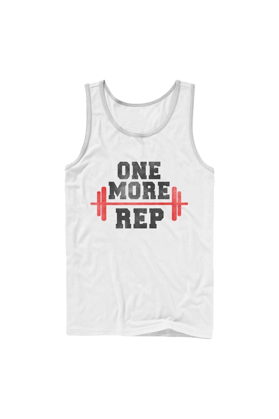 Men's CHIN UP One More Rep Goal Tank Top White Medium