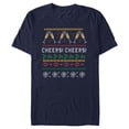 thumbnail image 1 of Men's CHIN UP Ugly Christmas Cheers Graphic Tee Navy Blue 3X Large, 1 of 5