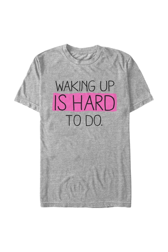 Men's CHIN UP Waking Up Is Hard To Do Graphic Tee Athletic Heather Medium