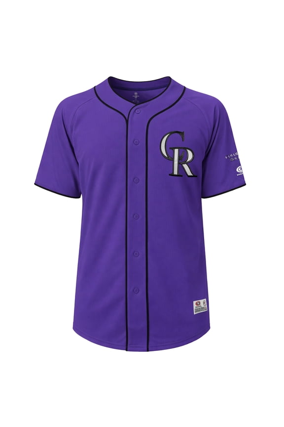 MLB Colorado Rockies Men's Primary Color Full Button Jersey