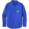thumbnail image 1 of Men's CRASHING BOWLING PINS Twill Shirt with Pocket, 4XL Royal Blue, 1 of 2
