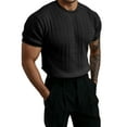 thumbnail image 1 of Men's Cable - Knit Short - Sleeve Sweater: Retro Fit for Casual & Urban Styles, 1 of 5
