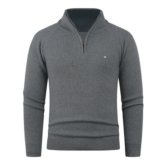 Men's Cable Knit Sweaters Vintage Long Sleeve Sweater Slouchy Crewneck Pullover for Winter Dark Gray XL