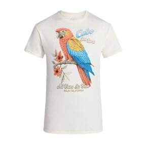 Men's Cabo San Lucas Parrot Beige Graphic T-Shirt - Medium
