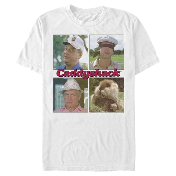 Men's Caddyshack Character Portraits Graphic Tee White 2X Large