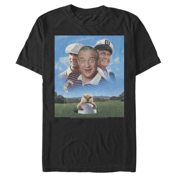 Men's Caddyshack Photo Poster Graphic Tee Black Small