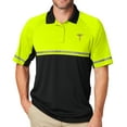 thumbnail image 1 of Men's Caduceus Patch Nursing or Doctor Polo Shirt - Safety Yellow/Black, Small, 1 of 4