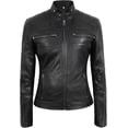 thumbnail image 1 of Men's Cafe Racer Black Real Leather Jacket, 1 of 2
