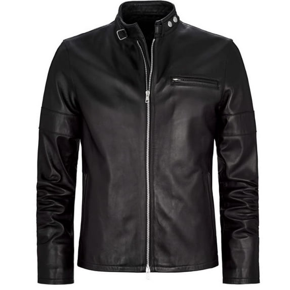 Men’s Cafe Racer Daytona Vintage Black Leather Jacket