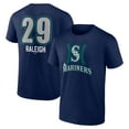 thumbnail image 1 of Men's Cal Raleigh Navy Seattle Mariners Name & Number Fastball T-Shirt, 1 of 3