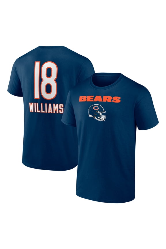 Men's Caleb Williams Navy Chicago Bears Name & Number Team Wordmark T-Shirt
