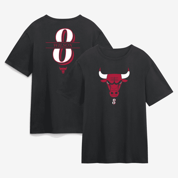 Men's Caleb Wilson Black Chicago Bulls In The Paint Legacy T-Shirt